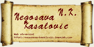 Negosava Kasalović vizit kartica